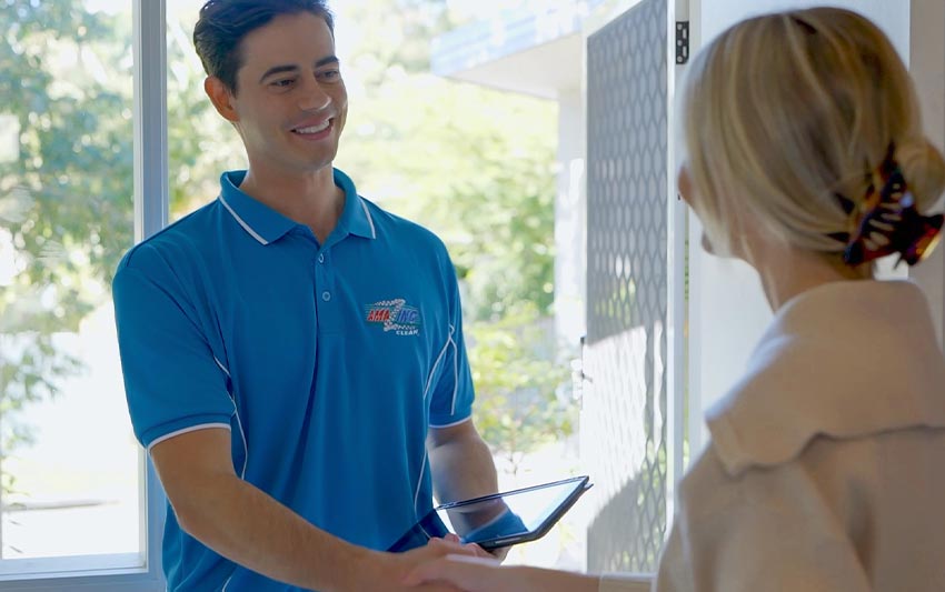 Friendly amazing clean staff making a home visit